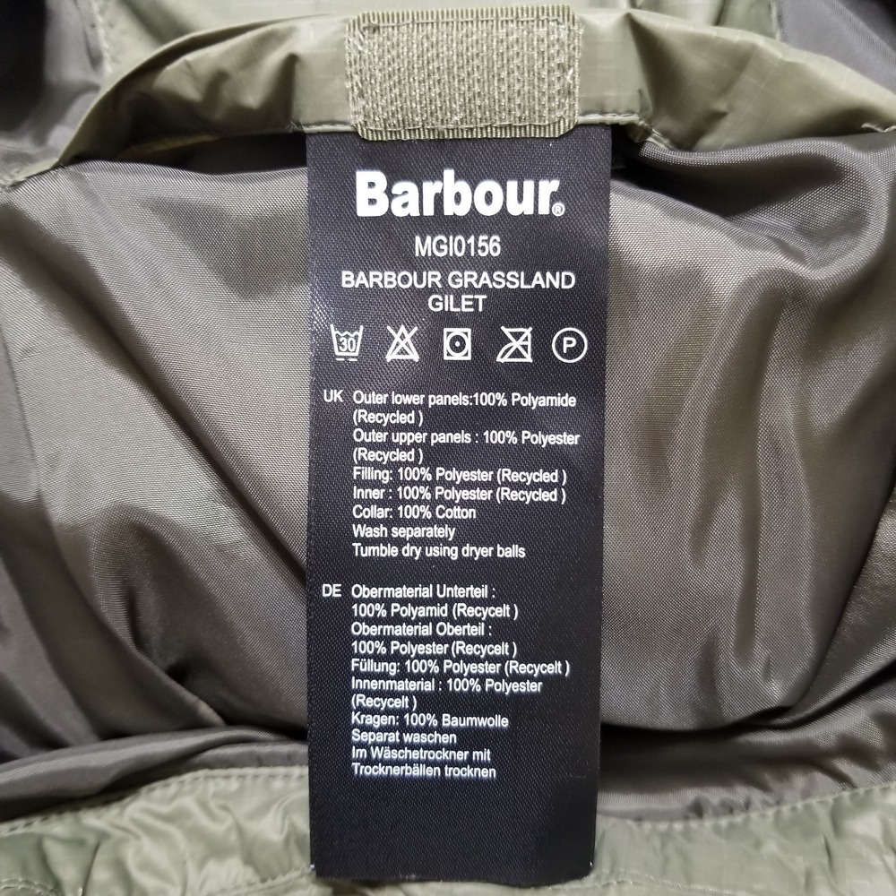 Barbour Grassland Baffle Quilted Gilet Vest Light Moss Green M L $280 - Picture 16 of 16